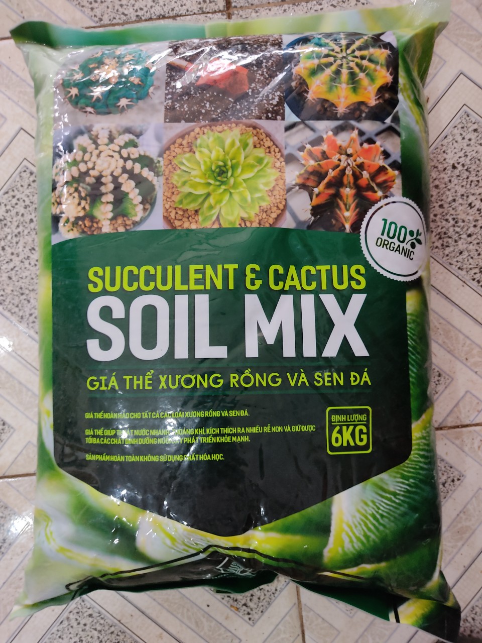 Đất trồng sen đá - xương rồng Soilmix 6kg