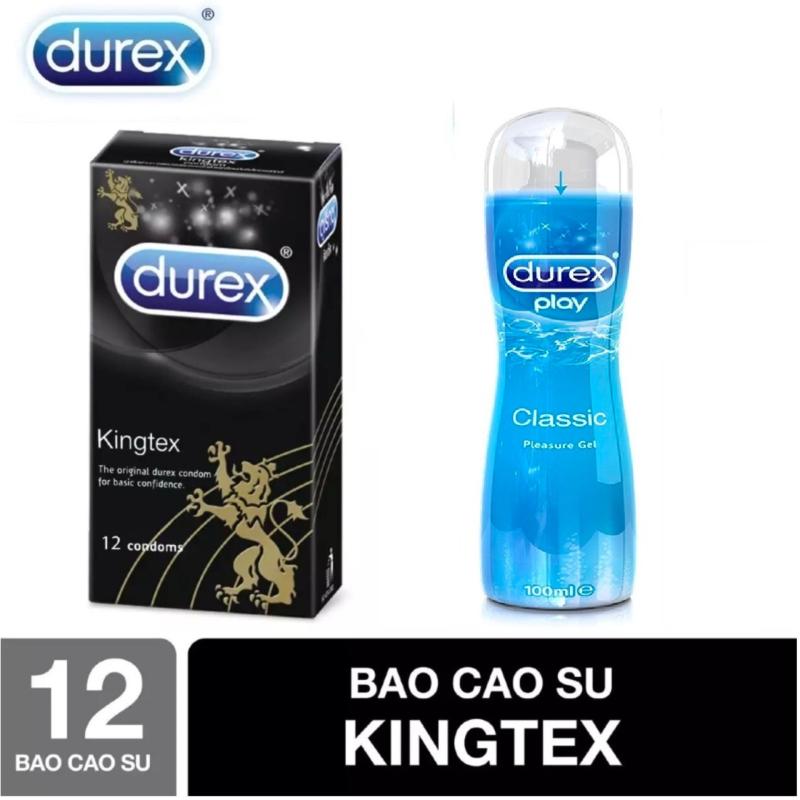 BCS Durex Kingtex size cỡ nhỏ 12s - tặng Gel bôi trơn Durex Play hoặc KY 50G [che tên sản phẩm]