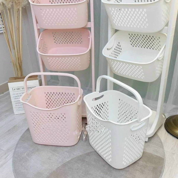 KỆ RỔ 3 TẦNG LỚN màu trắng