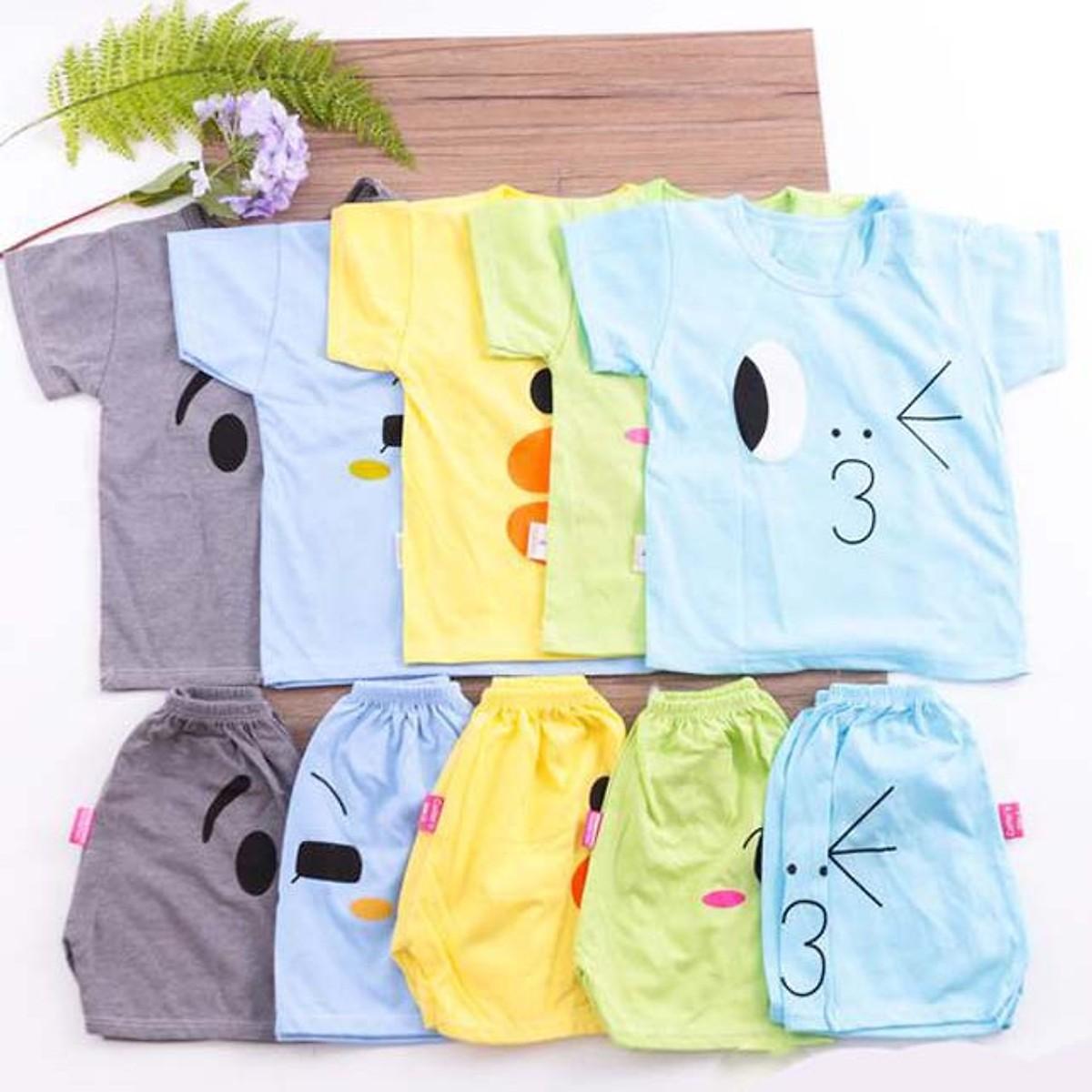 Combo 5 bộ quần áo cộc tay dành cho trẻ em