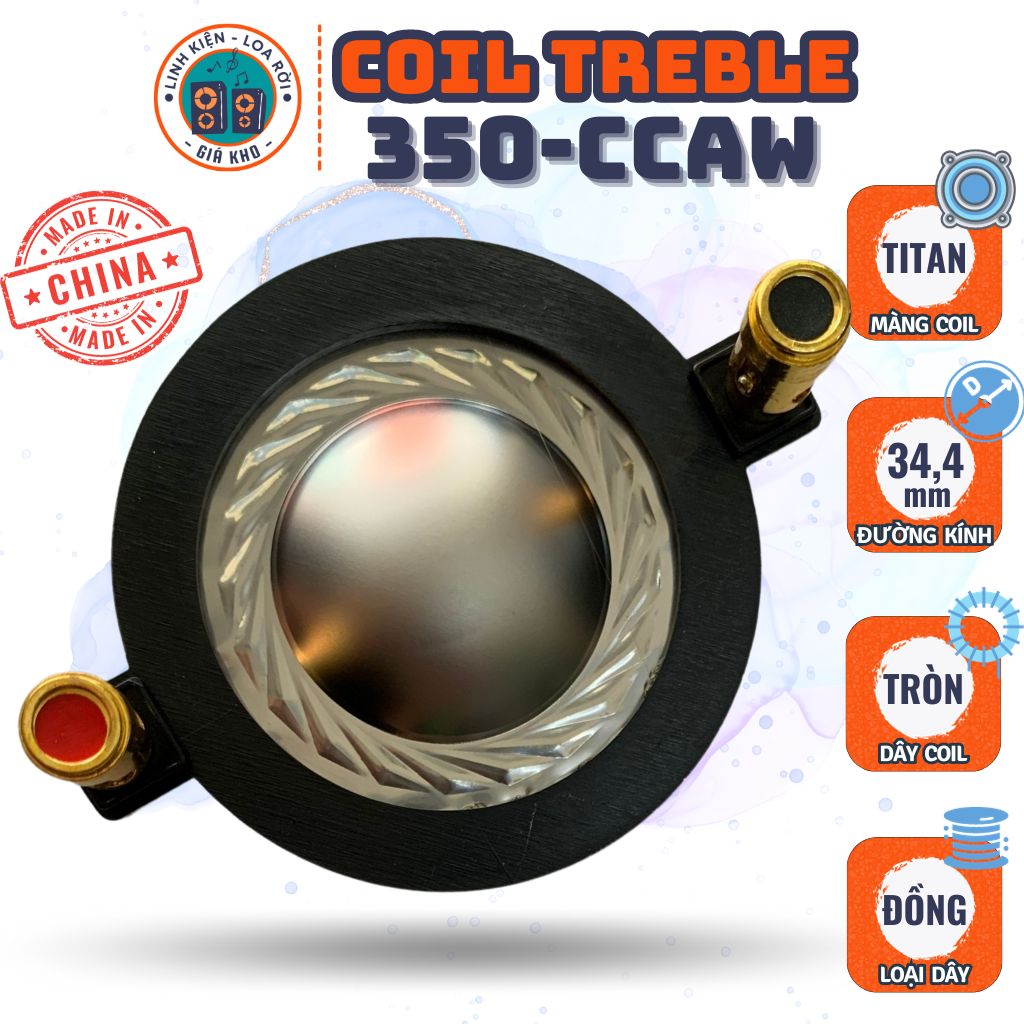 Coil treble speaker 350 ccaw - titanium - made in china