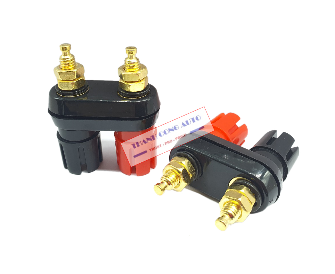 Cọc loa đôi bắp chuối để cắm jack loa
