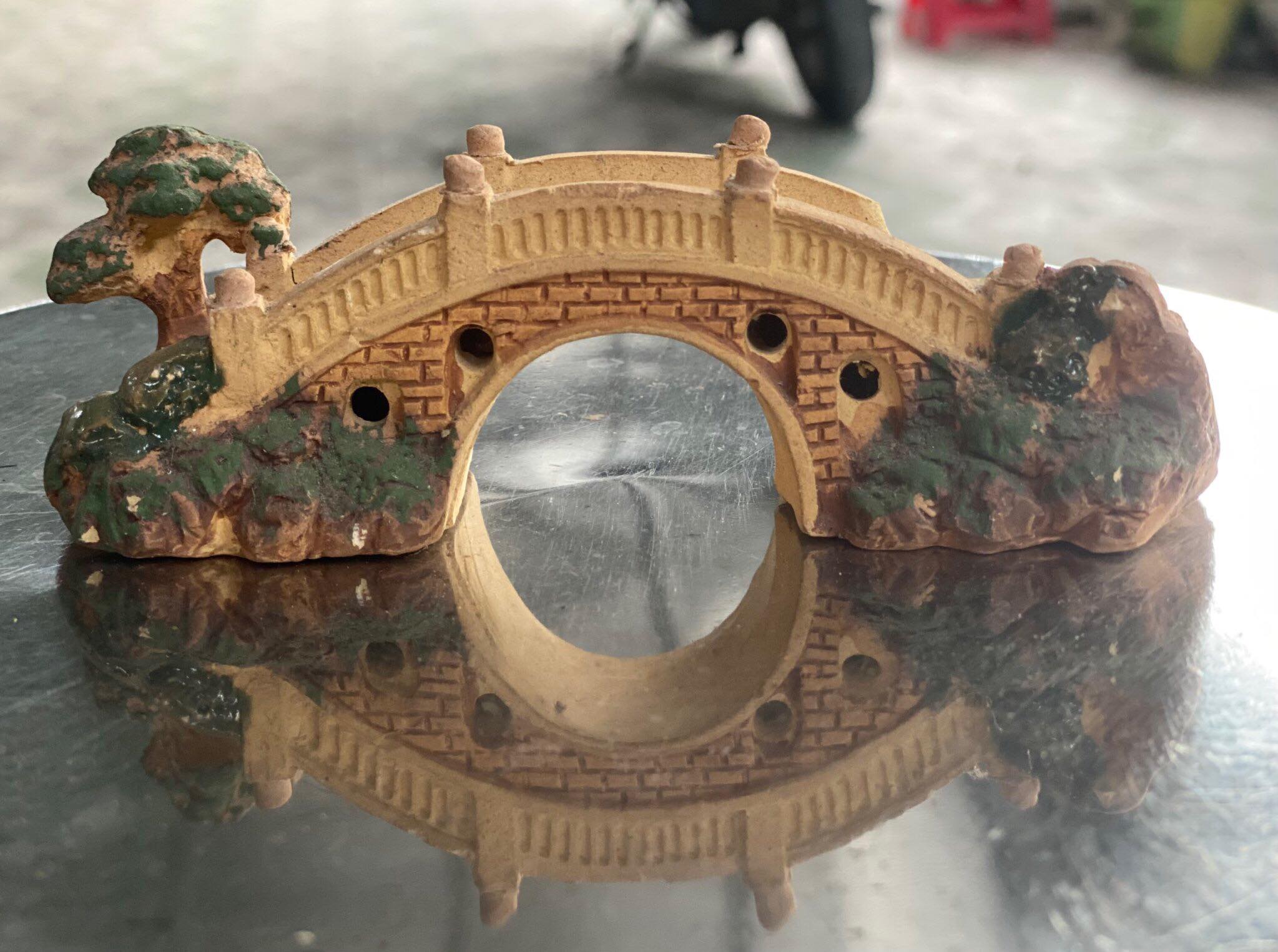 Tượng cầu kiệu trang trí hồ cá cảnh nhỏ
