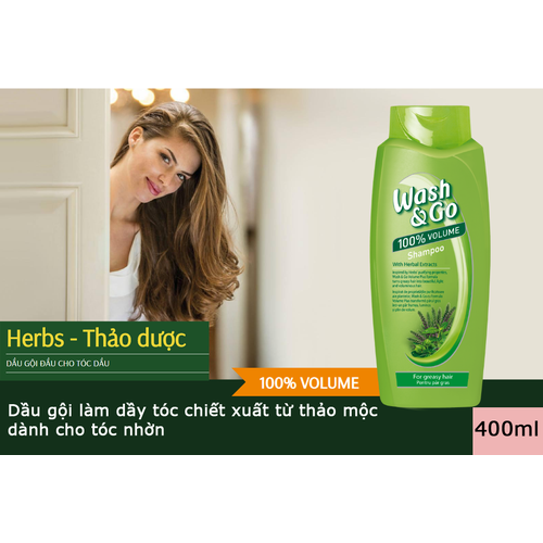 [HCM]Dầu gội Wash&Go Thảo Dược dành cho tóc dầu