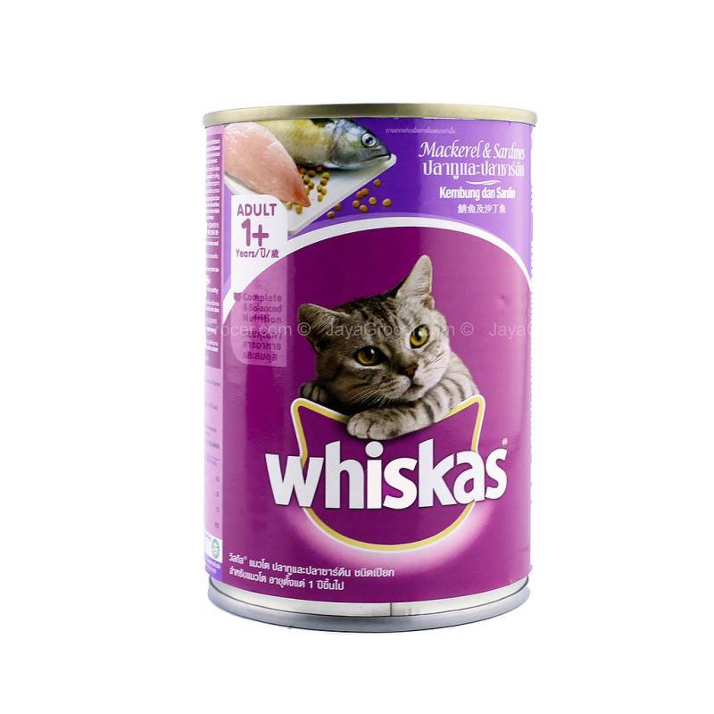 Pa tê cá thu và cá mòi cho mèo Whiskas mackerel and sardines 400g