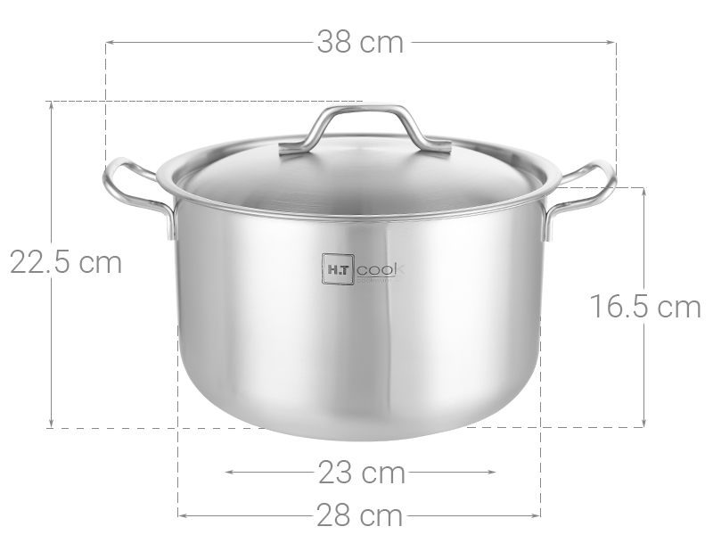 Nồi HT Cook 28cm/30cm/32cm luộc 2 con gà