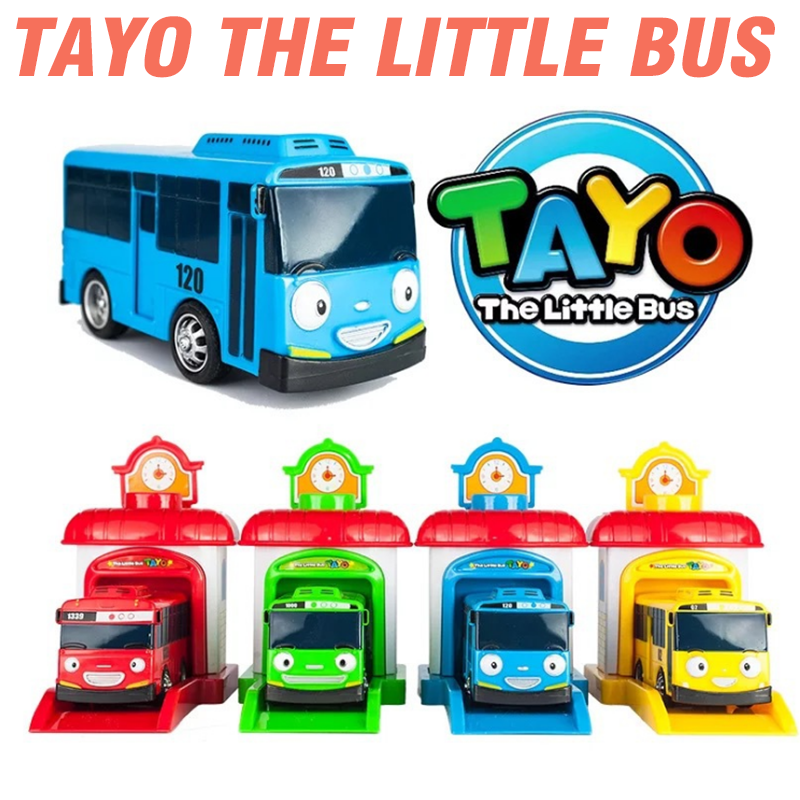 Bộ xe buýt Tayo Bus gồm 4 chiếc 4 màu khác nhau mô hình ô tô nhân vật trong  phim Tayo The Little Bus | Lazada.vn
