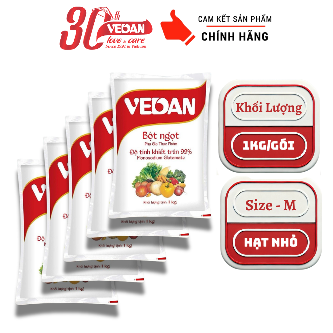 Combo 5 Gói Bột Ngọt VEDAN 1kg - Size M