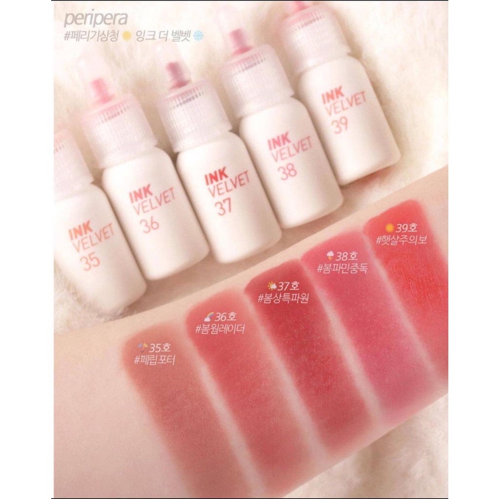 [HOÀN TIỀN 15%]Son Kem Lì Peripera Ink Velvet Dòng Nude