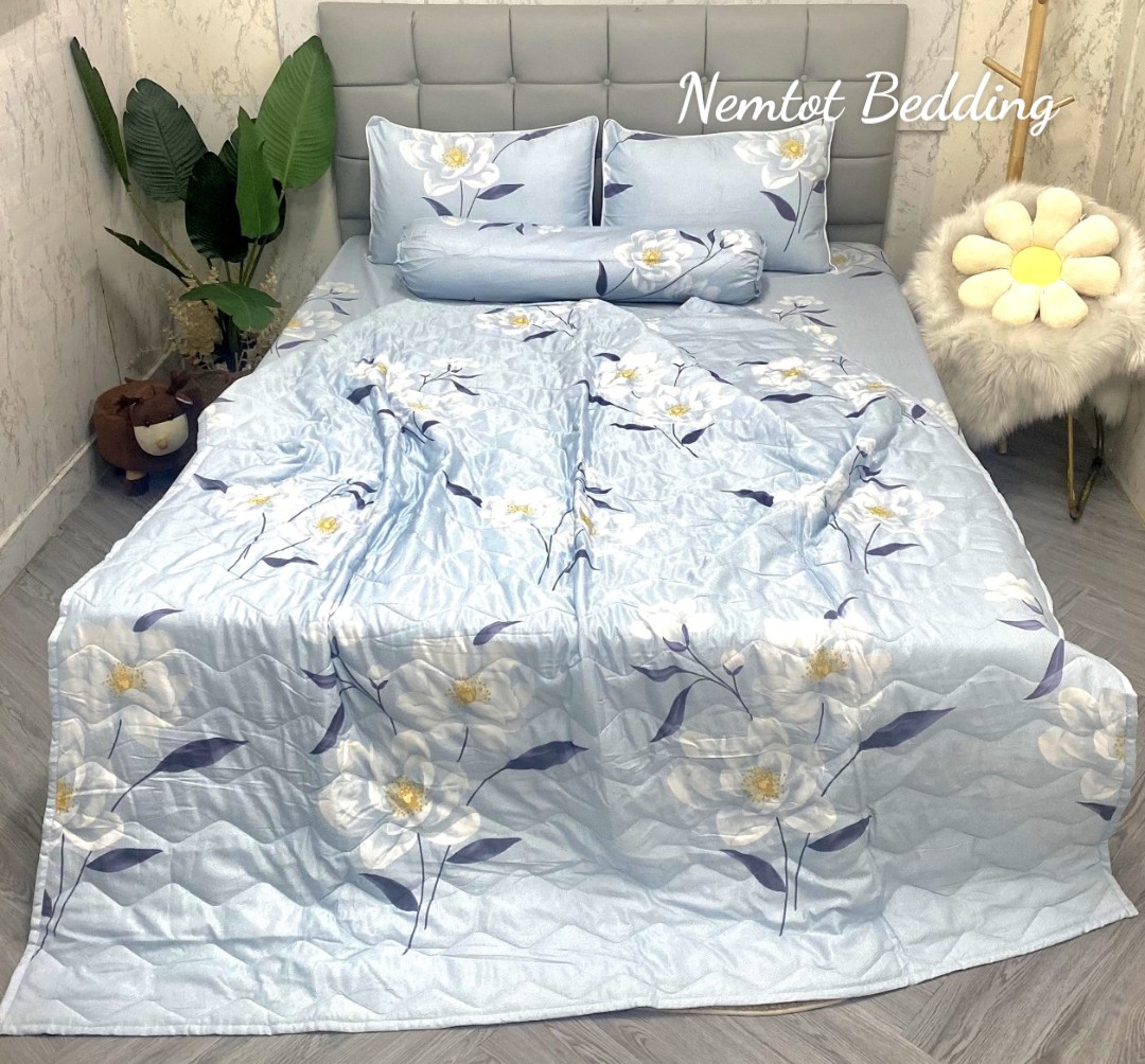 💕SIÊU PHẨM💕 Bộ Ga Gối Lyocell Than Hoạt Tính Kháng Khuẩn Mềm Mịn, Nằm Thoáng Mát _ Nemtot Bedding