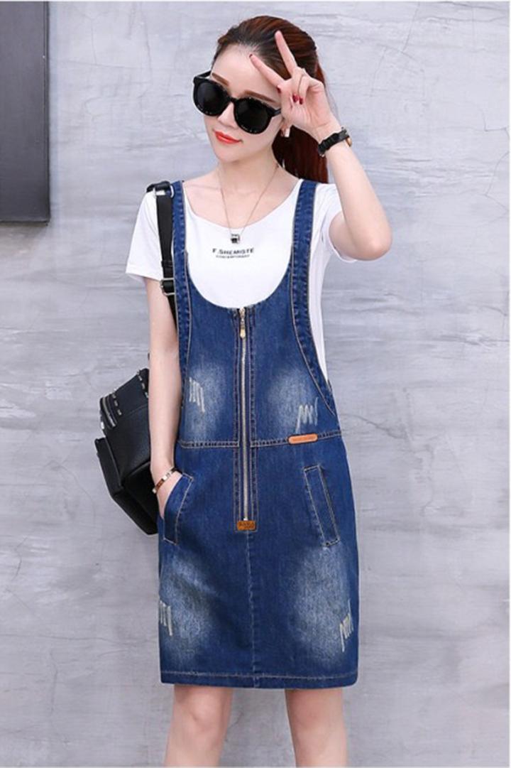 [HCM]Yếm Jean Nữ 2 Dây Phối Da Duyên Dáng