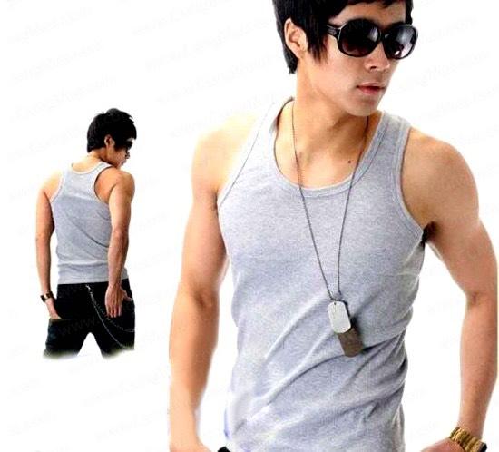 Áo 3 lỗ nam thun lụa 100% cotton