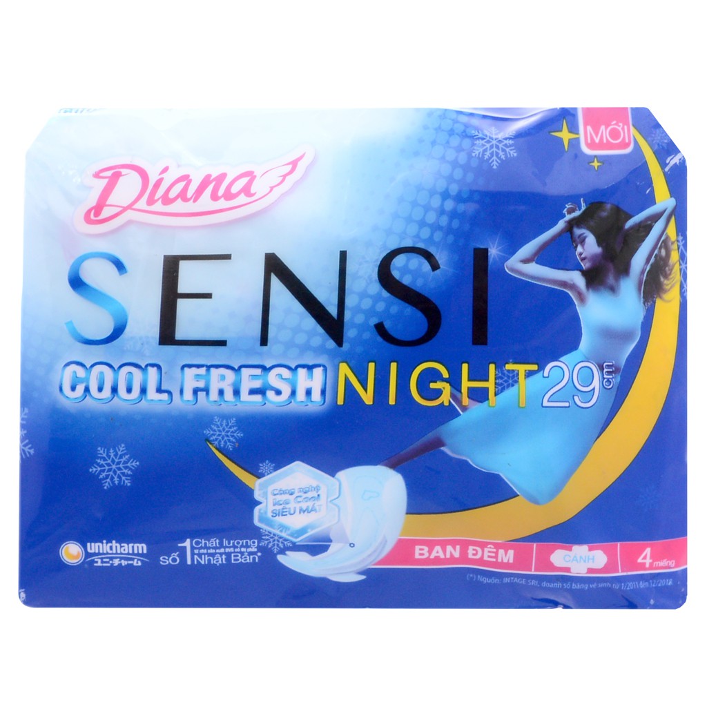 [HCM](Giá Thùng) Bvs Diana Sensi Cool Fresh Night 29Cm