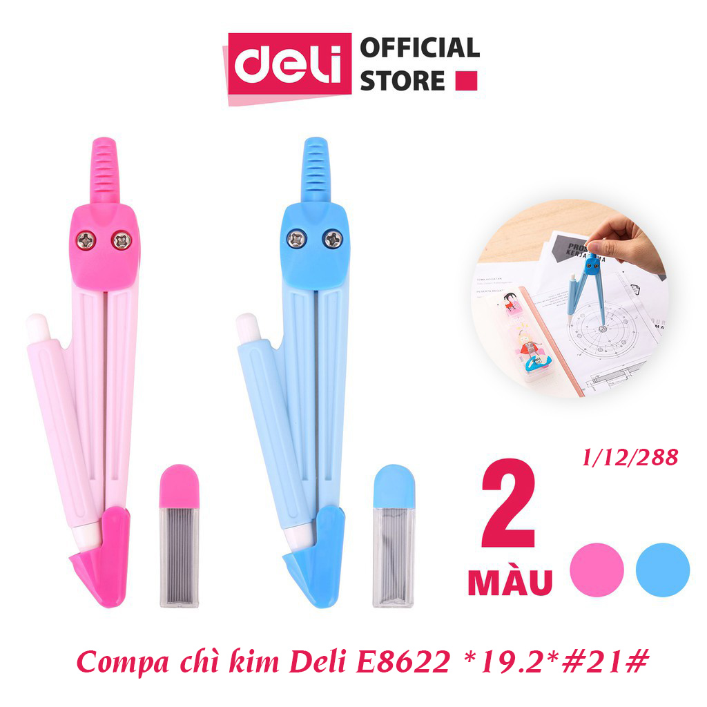 Compa chì kim học sinh deli e8622