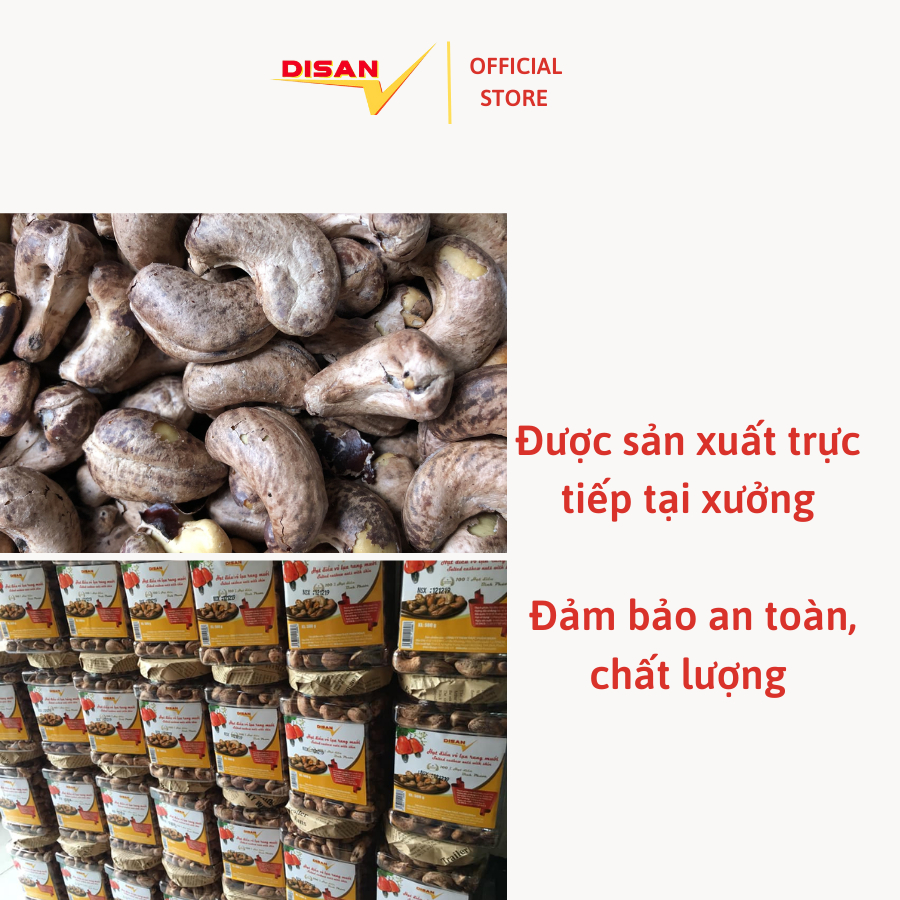 HẠT ĐIỀU RANG MUỐI VỎ LỤA Loại A Bình Phước 500gr - 1kg