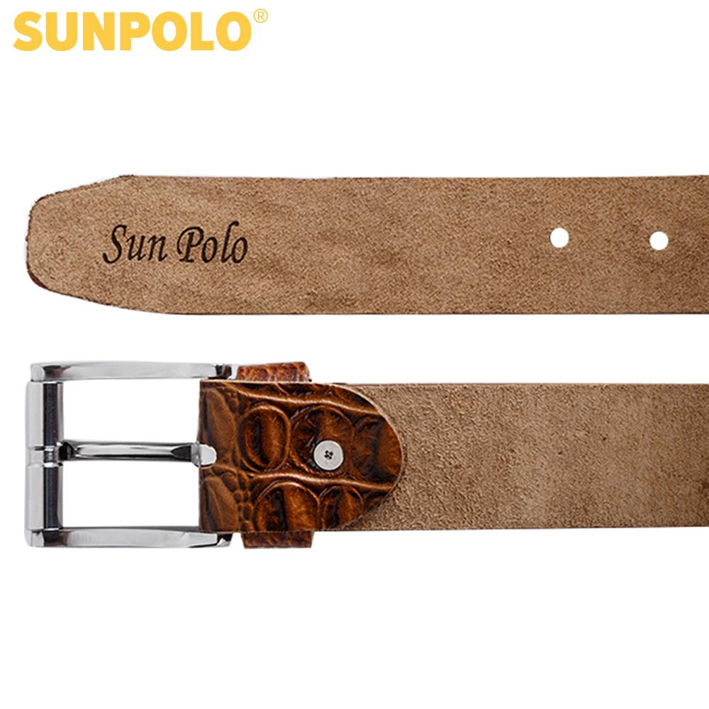 Thắt Lưng Nam Da Bò SunPoLo BS06B (Nâu bò)