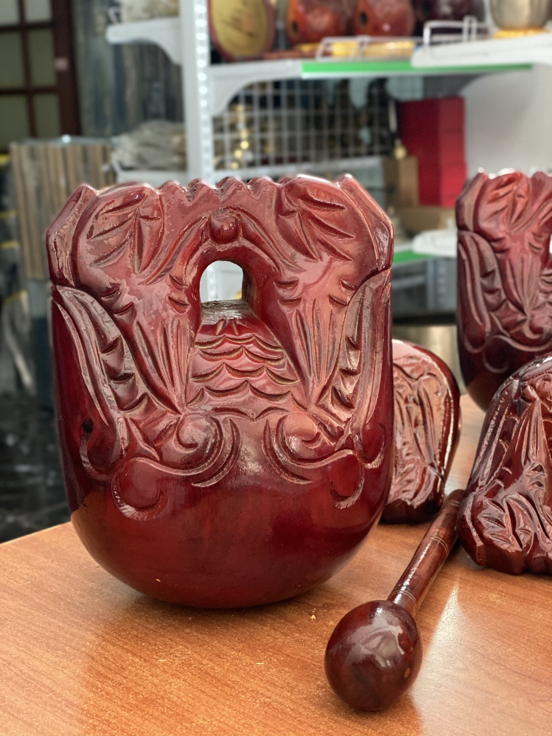 Mõ tụng kinh tại gia gỗ mít