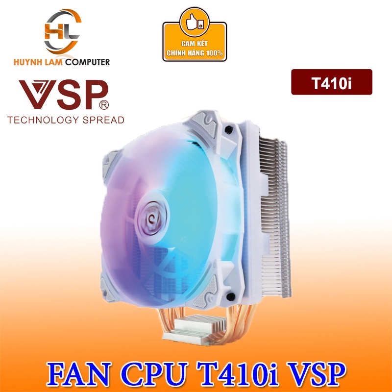 Tản nhiệt CPU T410i Fan VSP 12cm Led RGB Dùng Cho Tất Cả Socket Chính Hãng