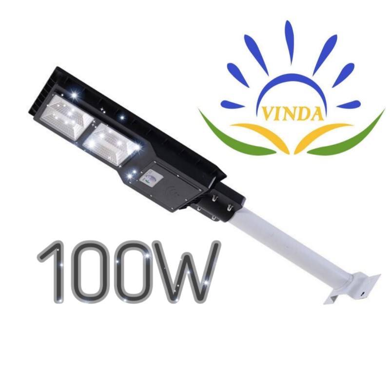 100W ĐÈN ĐƯỜNG NĂNG LƯỢNG MẶT TRỜI , TẤM PIN LIỀN THỂ , IP67 CHỐNG NƯỚC