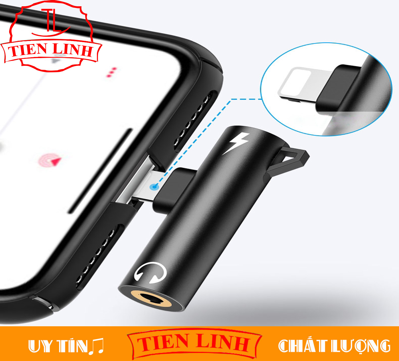 Đầu chuyển đổi Apple Lightning sang 3.5 mm và xạc chuẩn Lightning
