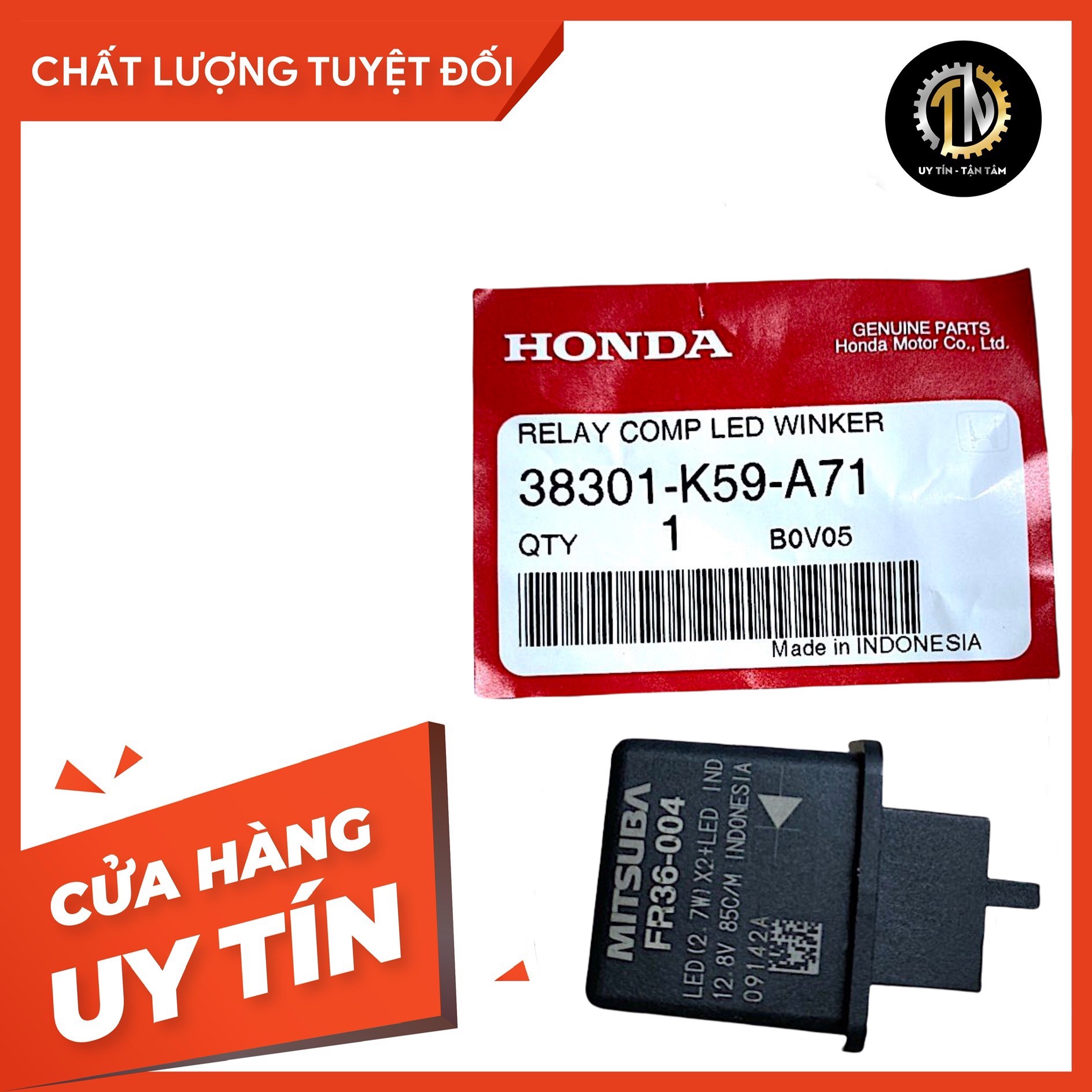 Cục chớp xi nhan xe Vario Click đời 2018 - nay 3 chân chính hãng Honda