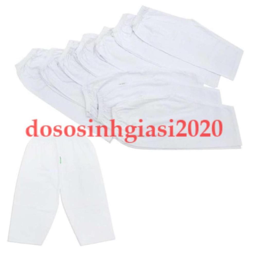 SET 5 QUẦN DÀI TRẮNG SƠ SINH BOSSINI 2-12kg