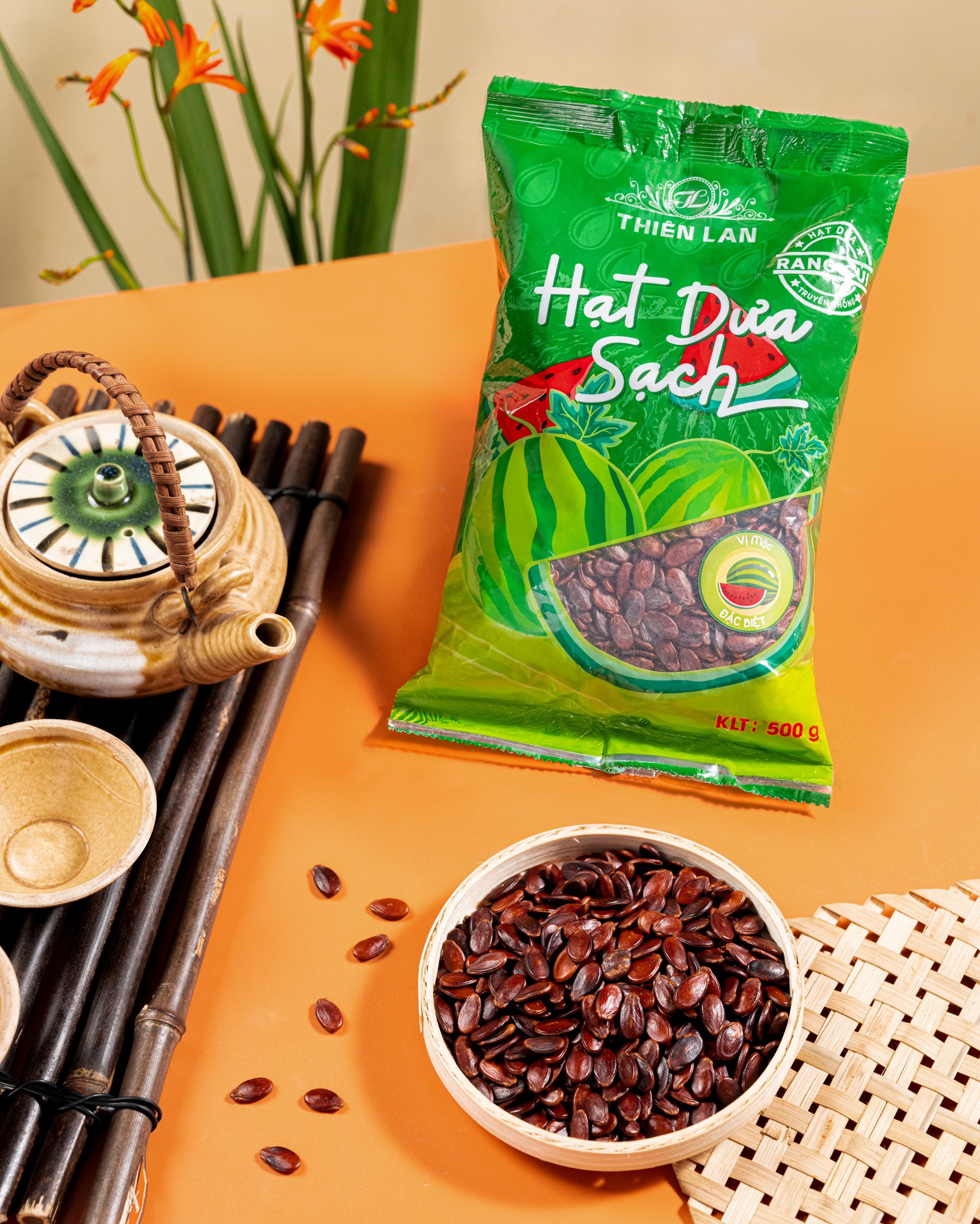 Hạt dưa sạch Cao Cấp rang củi (500g)