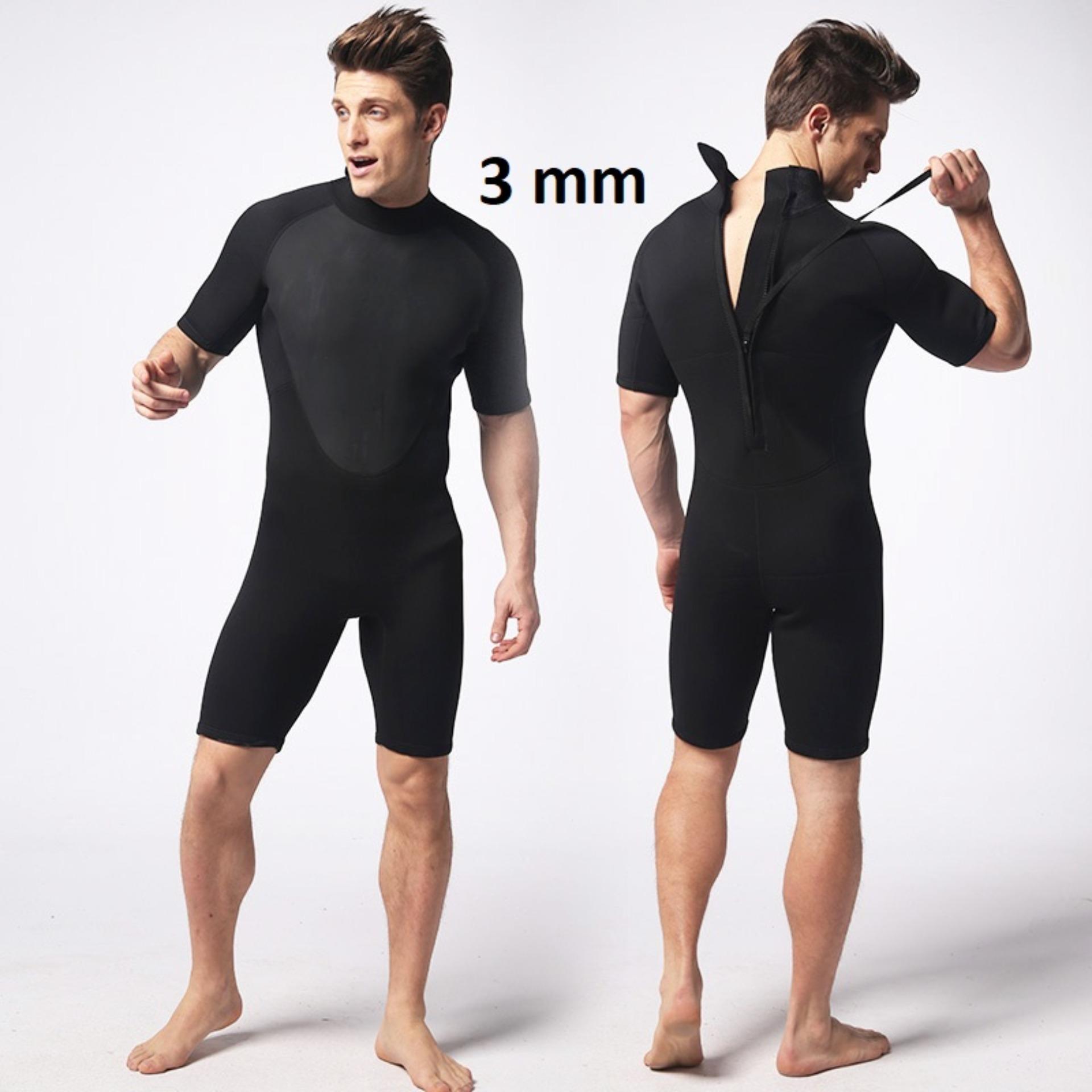 Bộ đồ lặn biển liền thân cộc tay nam dày 3mm, giữ ấm cơ thể, quần áo lặn biển nam, ngăn nước tiếp xúc với cơ thể hỗ trợ lặn biển MY021 POPO Collection