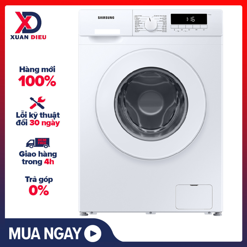 TRẢ GÓP 0% - Máy giặt Samsung Inverter 8 kg WW80T3020WW/SV. Công Nghệ Digital Inverter Công nghệ giặt : Chế độ giặt nước nóng, Chế Độ Quick Wash, Chế Độ Drum Clean Tiện ích : Tính năng hẹn giờ kết thúc, khóa trẻ em chính hãng