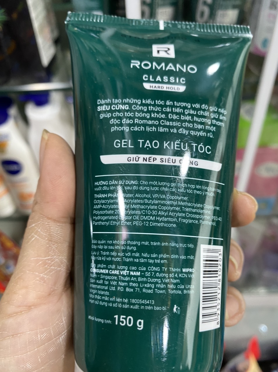 Gel vuốt tóc Romano Classic giữ nếp siêu cứng 150g
