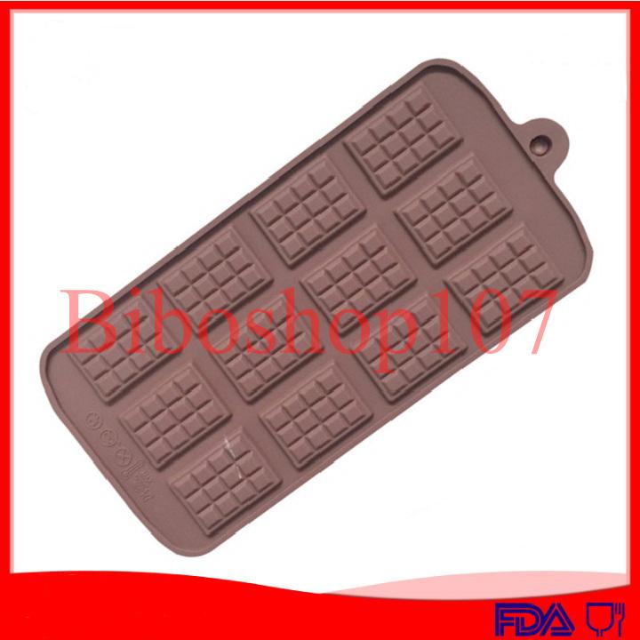 Khuôn silicon làm thạch, rau câu, socola 12 thanh chocolate