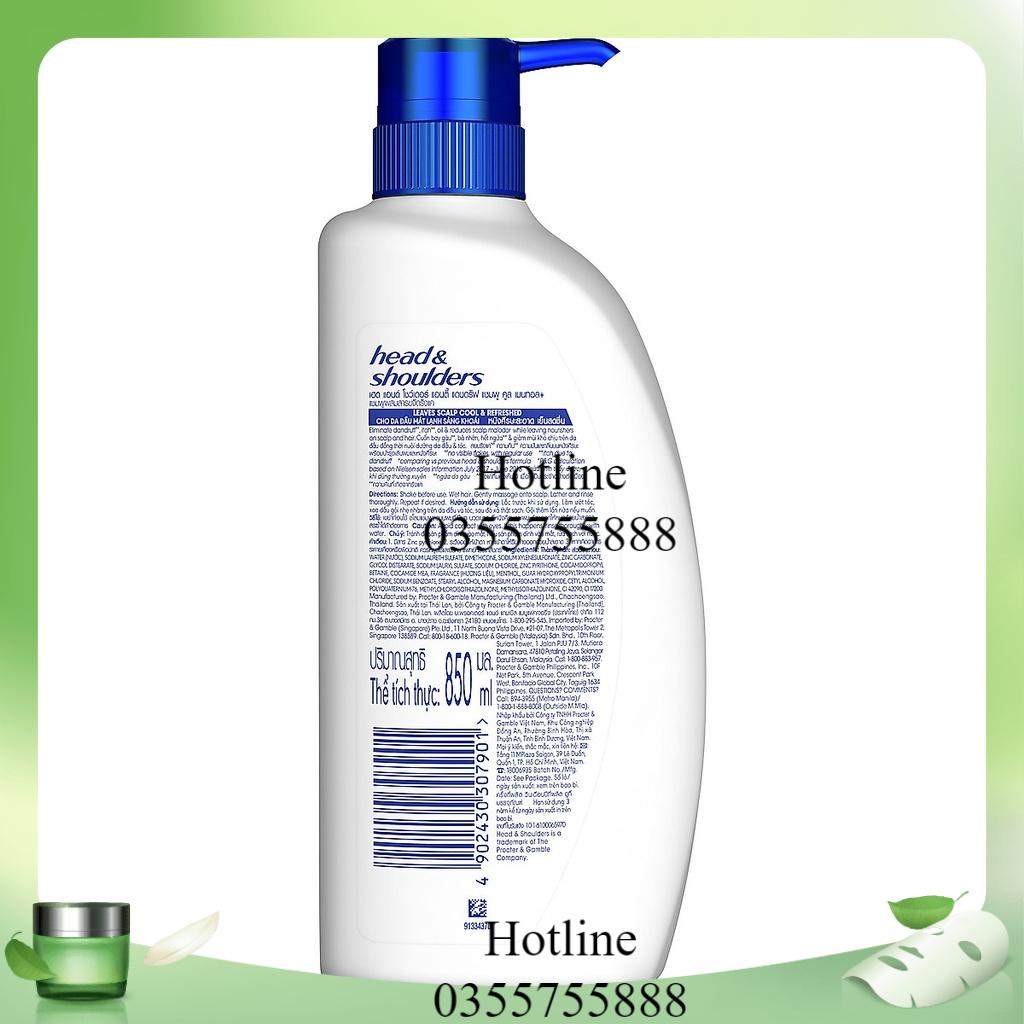 Dầu Gội Head & Shoulders Bạc Hà Làm Sạch Gàu 850ml