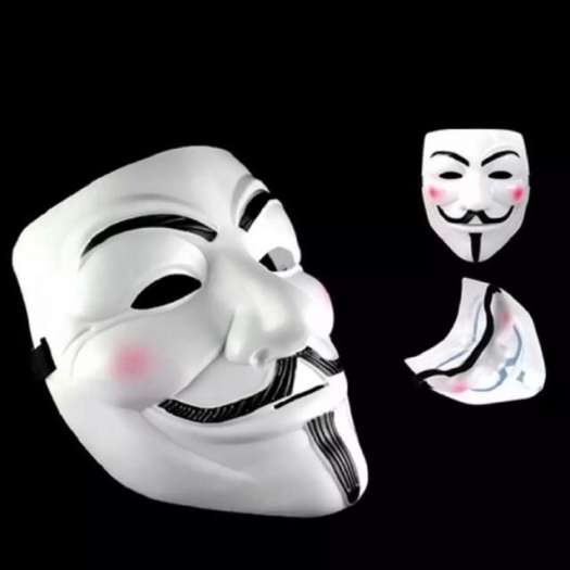 [Loại Đẹp] Mặt nạ Hacker mặt nạ Anonymous hóa trang  Halloween Trắng Đen