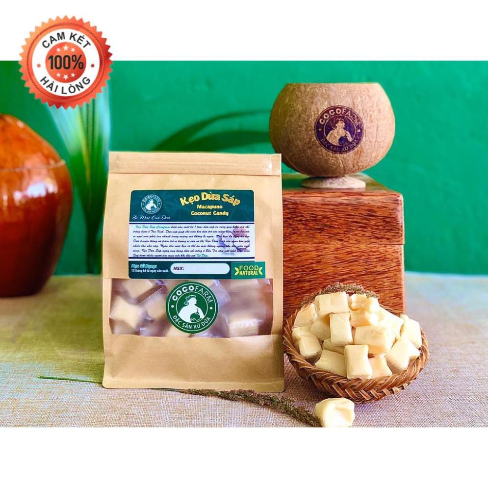 Kẹo Dừa Sáp Cocofarm bịch giấy 500gram