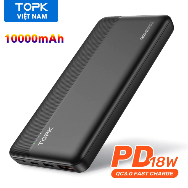 Pin sạc dự phòng TOPK I1015P 10000MAh Powerbank 18W - Phân phối bởi TOPK VIỆT NAM