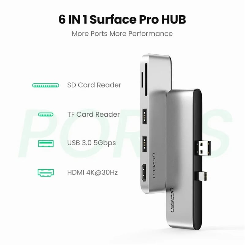 [HCM]Ugreen 70338 bộ chuyển docking cho surface pro 4-5-6 CM273