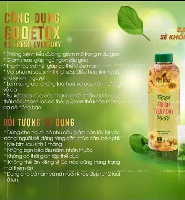 Trà hoa Go Detox Fresh Every Day