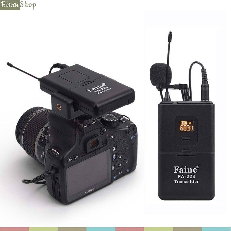 Faine FA-228 - Micro không dây VHF cho máy ảnh, điện thoại