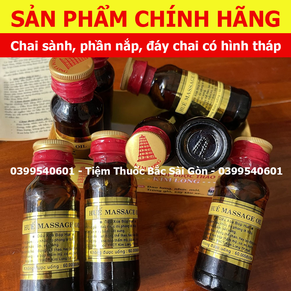 Dầu Massage Huế Kim Long Chai Sành (chính hãng, date mới)