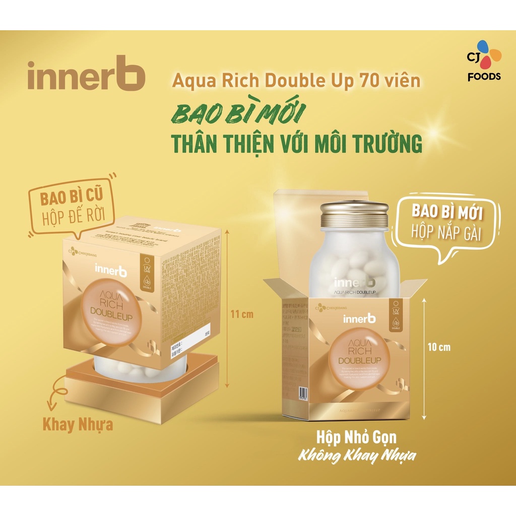 [PHIÊN BẢN NÂNG CẤP] Viên Cấp Nước INNERB AQUA RICH DOUBLEUP 70v