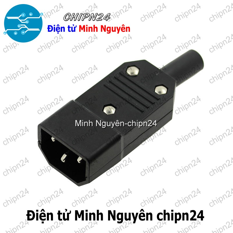 [1 cái] (Q25) Đầu Jack Nối Nguồn AC 3 Chân Đực - HH005362