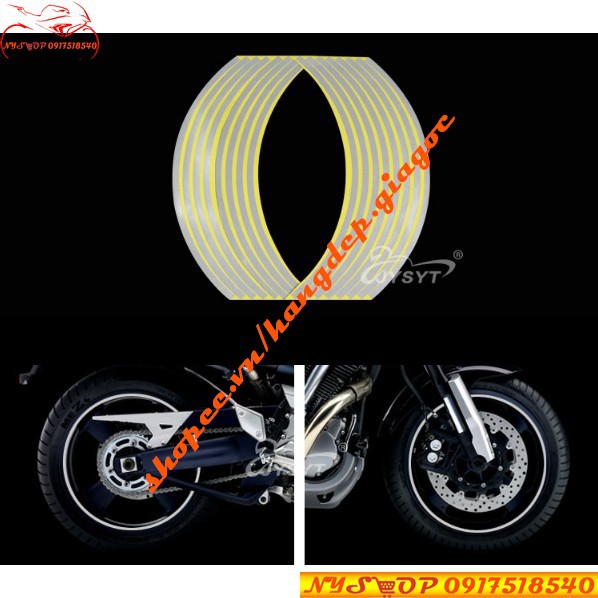 TEM CHỈ 3M PHẢN QUANG DÁN MÂM XE MÁY