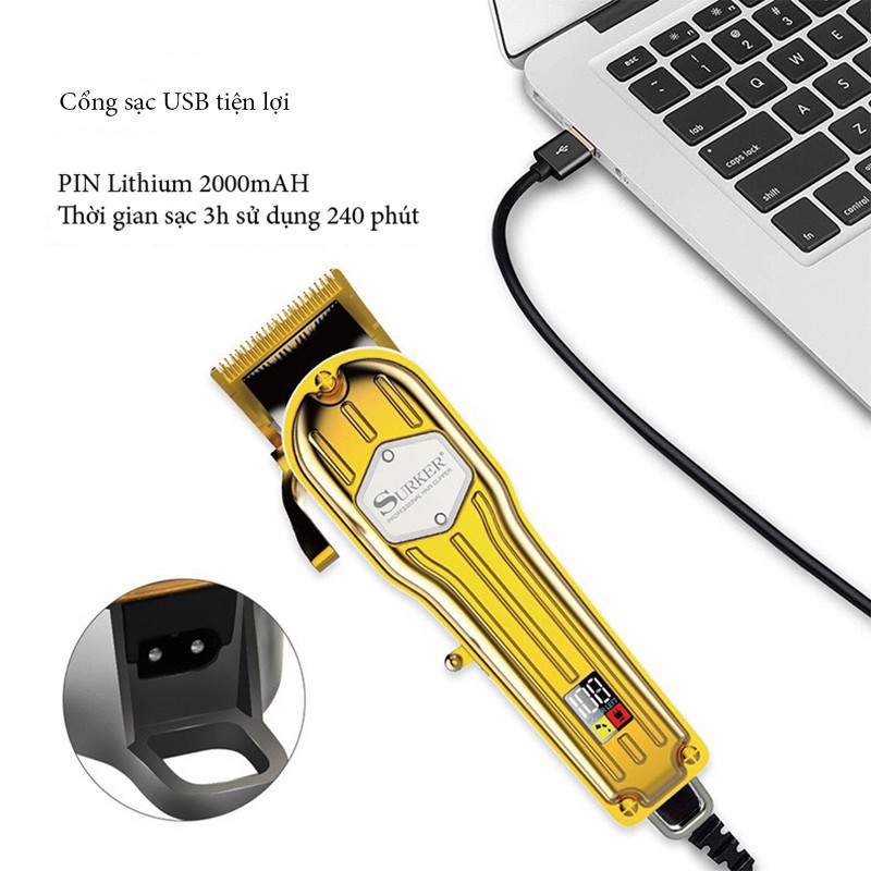 Tông đơ cắt tóc chuyên nghiệp Suker K7S
