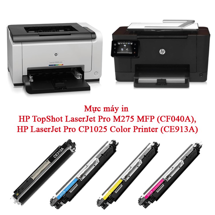 Hộp mực in màu cho máy in Hp LaserJet CP1025