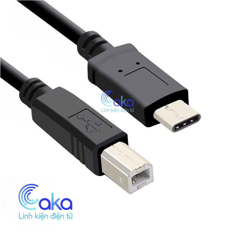 Cáp USB Type C Sang USB 2.0 Type B 1.5M – Kết Nối Máy In, Máy Fax, DAC