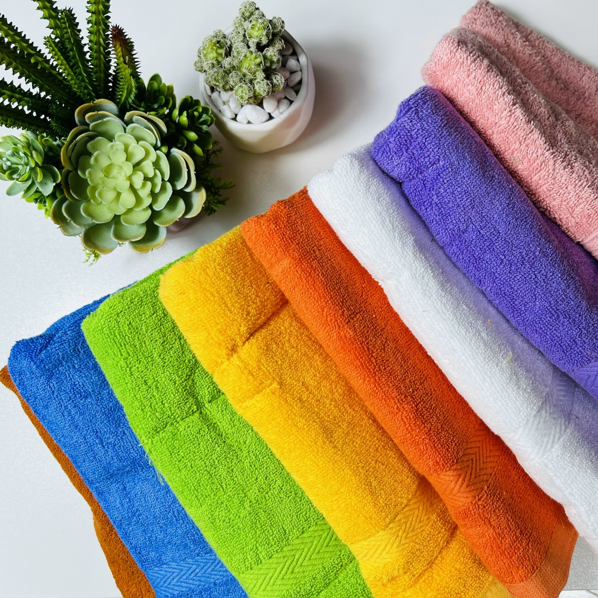 Khăn tắm cotton màu Tân Thịnh, KT 50x100cm