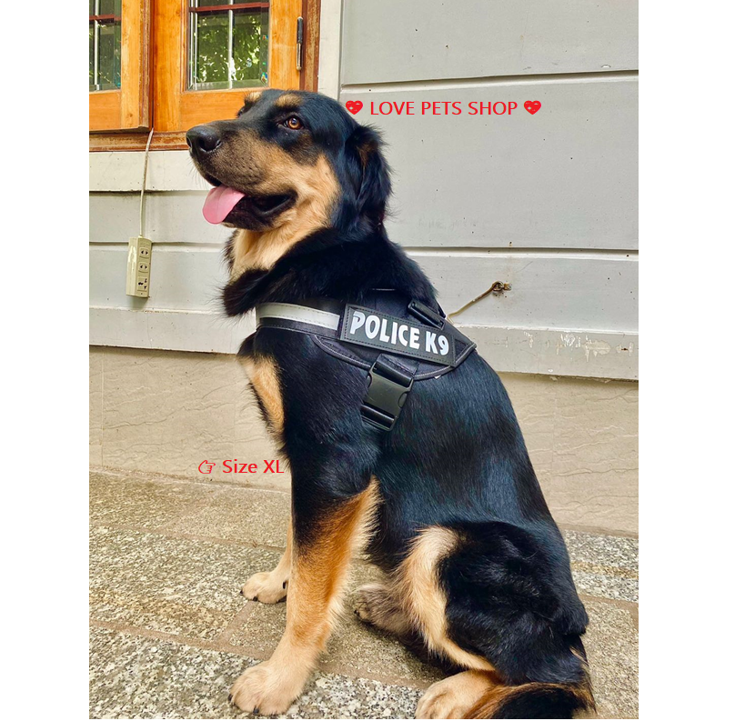 Đai yếm ngực cho Chó poli.ce K9 (không kèm dây dắt) - Love pets shop