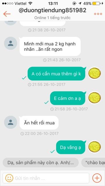 1kg hạnh nhân rang bơ ngon giòn