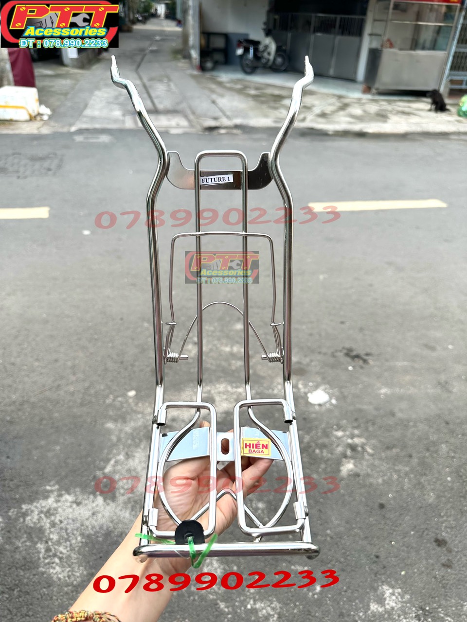 BAGA GIỮA XE FUTURE 1 ( ĐỜI ĐẦU ) INOX 10LY