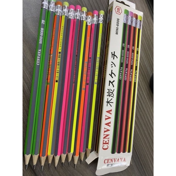 Hộp 12 bút chì 2b Cenvava 6006